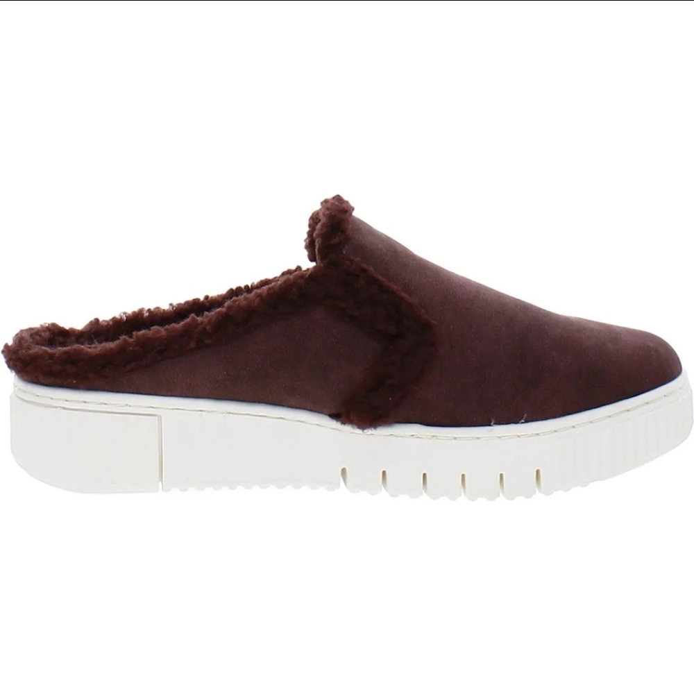 NIB Soul Naturalizer Mules Sz 5.5 Wide Truly Cozy Wine Faux Fur - Picture 2 of 5